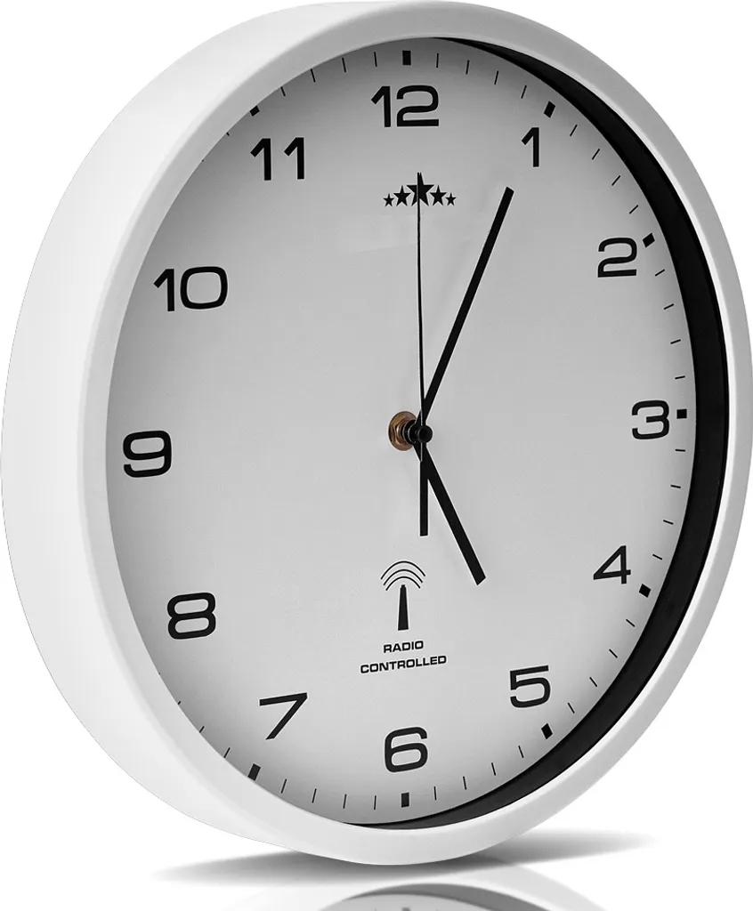 Monzana Wanduhr Funk Automatische Zeitumstellung Geräuscharm Quarzuhrwerk Analog 31 Cm Indoor Funkuhr Uhr Modern Weiß 5 Monzana Wanduhr Funk Automatische Zeitumstellung Geräuscharm Quarzuhrwerk Analog 31 Cm Indoor Funkuhr Uhr Modern Weiß – Bild 3