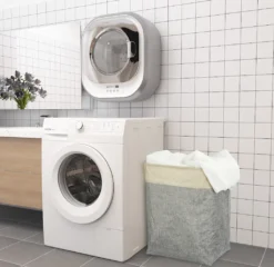 Meerveil Wäschekorb, Wäschesammler, Mit Griff, Faltbar, Grau -Haushaltswaren Store 4f6d753e844ef0ef04e3db078b530c68