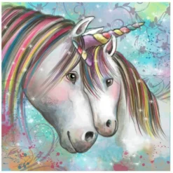 5D DIY Diamond Painting Full Diamant Kreuzstich Stickerei Malerei Einhorn Bilder Deko 30x30cm