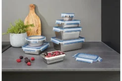 Emsa Frischhaltedose CLIP & CLOSE STEEL 1,2 Liter Blau -Haushaltswaren Store 4fc76f0ccaec8e03ad2319567e49da2a