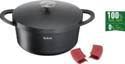 Tefal Trattoria Topf Mit Gussdeckel, 24cm, 4,57l, Aluguss -Haushaltswaren Store 4fe5e72771db27343536c7eb3f81981f