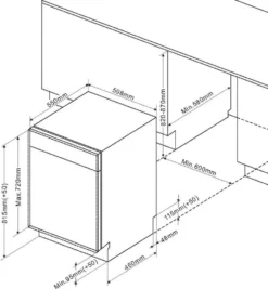 Amica EGSPV 586 900, Vollintegrierter Geschirrspüler, Single (45 Cm Breit), Schwarz, Tasten, LED, 1,5 M -Haushaltswaren Store 510be2ecdd077433073725ca3c8882ee