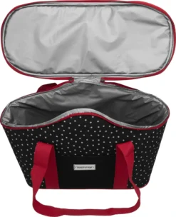 Anndora Kühltasche 20 L - Schwarz Weiß Gepunktet Isoliertasche Einkaufstasche - Snövit - Schwarz-Rot -Haushaltswaren Store 5193bd985432bfd8355cfa890d809293