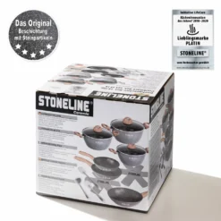 STONELINE® Back To Nature Kochgeschirr-Set, 14-tlg., Keramik-Beschichtung, Mit Glasdeckeln -Haushaltswaren Store 5227fb8bde4c483a76ad929f16b51ec0