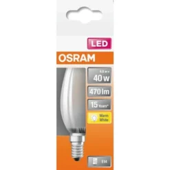 Osram LED Leuchtmittel Retrofit CLB 40 E14 4W Warmweiß, Weiß Matt -Haushaltswaren Store 52d948b53a8c11f64274146601c1f9ce
