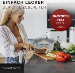 Classbach® Topfset 8-teilig, Kochtopf Set Edelstahl Für Alle Herdarten (Induktion-, Gasherd, Ceranfeld, Elektroherd) Spülmaschinenfest Kochtopf Set Camping, Töpfe Induktion Kochtopfset C-KTS 4017 -Haushaltswaren Store 52f7f72198d52ff4c56bfdd45c13e835