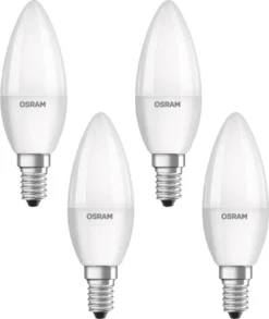 OSRAM Set Mit 4 LED-Lampen E14 Mattierte Flamme 5 W Entsprechend 40 W Kaltweiß -Haushaltswaren Store 5303b5f64358a7a89c22c8ca873f5a48