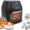 Mediashop Power AirFryer Multi-Function Heißluftfritteuse Backen Toasten Drehgrill Inkl. Rezeptheft Grillspieß 1800 Watt