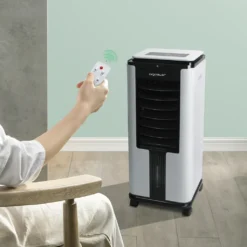 Aigostar Air Cooler, 3-in-1 Mobiles Klimagerät Ohne Abluftschlauch Mit Wasserkühlung, Luftkühler Mit Verdunstungskühlung, Ventilator, Luftbefeuchter, 7L Wassertank, Fernbedienung, 12Std Timer, 75W 16 Aigostar Air Cooler, 3-in-1 Mobiles Klimagerät Ohne Abluftschlauch Mit Wasserkühlung, Luftkühler Mit Verdunstungskühlung, Ventilator, Luftbefeuchter, 7L Wassertank, Fernbedienung, 12Std Timer, 75W -Haushaltswaren Store 54b42045a9d084126ff250ae80820883