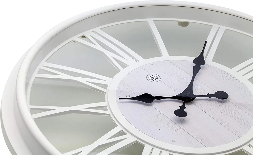 NeXtime 7346WI Wanduhren, Metall, Kunststoff Weiß, Ø 51cm BIG XXL XL Vintage 3 NeXtime 7346WI Wanduhren, Metall, Kunststoff Weiß, Ø 51cm BIG XXL XL Vintage