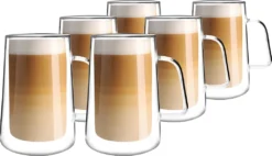 Thermogläser Doppelwandig 6er SET Latte Macchiato Espresso VIALLI DESIGN 300ml -Haushaltswaren Store 552f5081ca23ff50de150a675c2a40a6