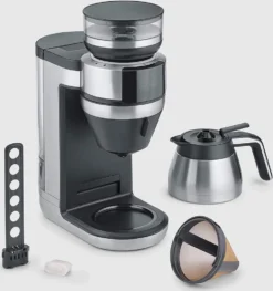 SEVERIN FILKA Vollautomat Für Filterkaffee Mit Thermokanne KA 4851 Aus Edelstahl, Matt-schwarz Edelstahl-gebürstet -Haushaltswaren Store 55abe5d708703aaef630eeb0deb0e6f3