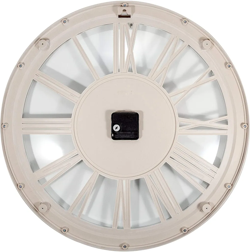 NeXtime 7346WI Wanduhren, Metall, Kunststoff Weiß, Ø 51cm BIG XXL XL Vintage 6 NeXtime 7346WI Wanduhren, Metall, Kunststoff Weiß, Ø 51cm BIG XXL XL Vintage – Bild 4