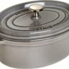 Staub Cocotte Oval Graphitgrau 33cm 40509-324-0