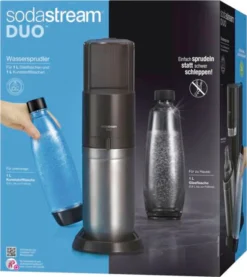 SodaStream DuoTitan Trinkwassersprudler, Inkl. 1x 1 Liter Glasflasche, 1x 1 Liter PET, 1 X Quick Connect Zylinder -Haushaltswaren Store 56f07cd9cfb78ba3ed3cf9ca8202e6eb