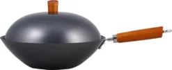 Ken Home Wokpfanne Kohlenstoffstahl Mit Holzgriff Set Mit Praktischer Antihaftbeschichtung Schwarz-braun One Size -Haushaltswaren Store 575b48c3b00a15710f23b35f4ec02fac