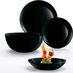 Geschirr Luminarc 9311622 Schwarz Gehärtetes Glas (19 Pcs) -Haushaltswaren Store 576cb2bbe7bf7a636b91cf5dc929cedb