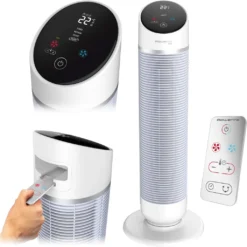 Rowenta HQ8120F0 Silent Comfort 3in1 Turmventilator Mit Smart-Technologie, Staubfilter, Ventilator & Heizung, 24h Startverzögerung, 10 Geschwindigkeitsstufen -Haushaltswaren Store 57e96ad4576418c69119f24513a88d2a