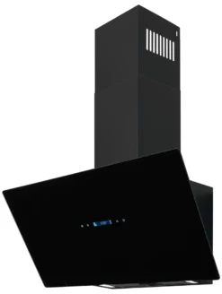 Exquisit Dunstabzugshaube KFD 817-2L Schwarz | Touch-Control | Metallfettfilter | 3 Leistungsstufen | LED-Beleuchtung