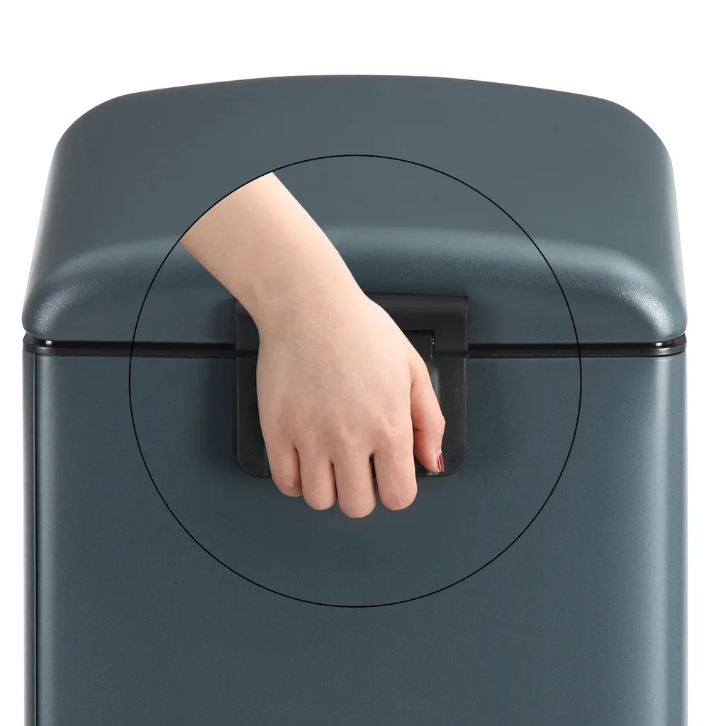 SONGMICS Mülleimer, 30 Liter Abfalleimer, Treteimer Aus Stahl, Mit Inneneimer Und Deckel, Softclose, Luftdicht Rauchgrau LTB01GS 9 SONGMICS Mülleimer, 30 Liter Abfalleimer, Treteimer Aus Stahl, Mit Inneneimer Und Deckel, Softclose, Luftdicht Rauchgrau LTB01GS – Bild 7