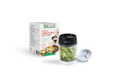 MAGNANI 3-in-1 Gemüseschneider Mit Verschiedenen Aufsätzen, Spiralschneider Für Gemüse Spaghetti Und Zoodles, Gemüse Spiralschneider Mit 200 Ml Behälter