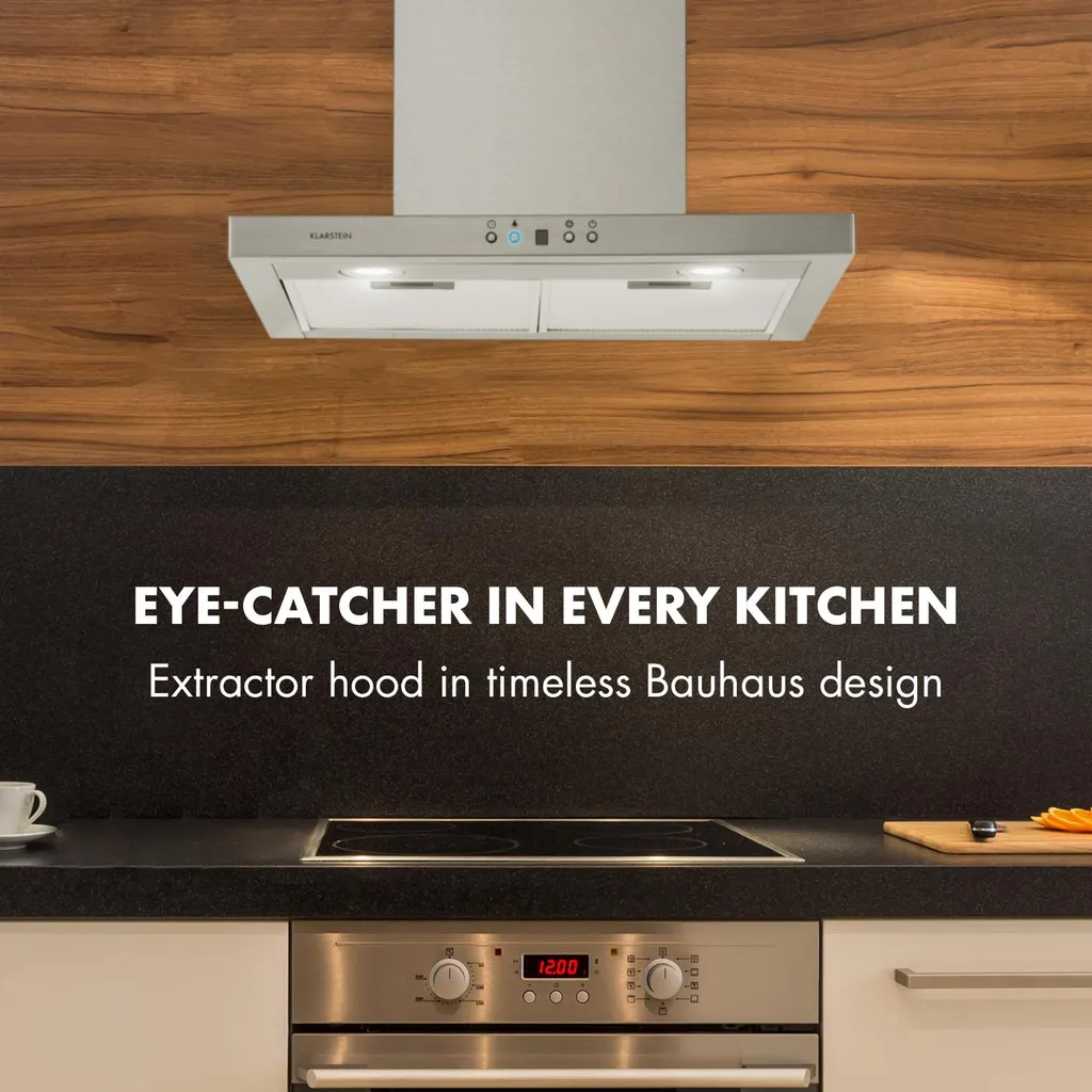 Klarstein Limelight Dunstabzugshaube 60 Cm , Wandhaube , Energieeffizienzklasse A++ , Abluftbetrieb , 600 M³/h , 3 Geschwindigkeitsstufen , Digitalanzeige , LED-Kochfeldbeleuchtung , Umrüstbar Auf Umluftbetrieb , Edelstahl Gebürstet 5 Klarstein Limelight Dunstabzugshaube 60 Cm , Wandhaube , Energieeffizienzklasse A++ , Abluftbetrieb , 600 M³/h , 3 Geschwindigkeitsstufen , Digitalanzeige , LED-Kochfeldbeleuchtung , Umrüstbar Auf Umluftbetrieb , Edelstahl Gebürstet – Bild 3