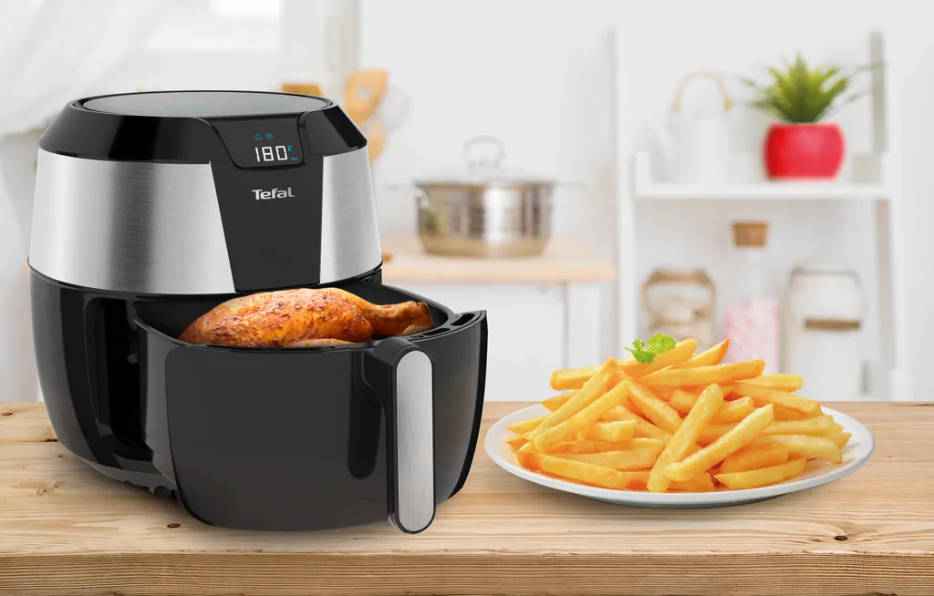 Tefal EY701D Easy Fry XXL Heißluftfritteuse, Fassungsvermögen: 1,6 Kg, Timer,8 Automatische Menüs 4 Tefal EY701D Easy Fry XXL Heißluftfritteuse, Fassungsvermögen: 1,6 Kg, Timer,8 Automatische Menüs – Bild 2