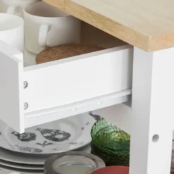 SoBuy Küchenwagen Mit 2 Schubladen Rollwagen Konsolentisch Weiß FKW68-WN 15 SoBuy Küchenwagen Mit 2 Schubladen Rollwagen Konsolentisch Weiß FKW68-WN -Haushaltswaren Store 588967409b0a6ce3d8045ec4736f8cb4