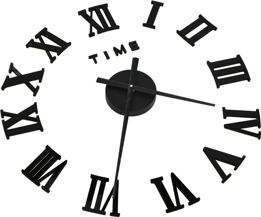 VidaXL 3D-Wanduhr Modernes Design Schwarz 100 Cm XXL 5 VidaXL 3D-Wanduhr Modernes Design Schwarz 100 Cm XXL – Bild 3