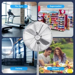 Aigostar Emery - Ventilator Standventilator Metall Mit Oszillation 90° Im Chrom -Design - Höhen Verstellbarer Standfuß Industriell Mechanisch Standlüfter 3 Geschwindigkeit 4 Blätter 60 Watt Silber 17 Aigostar Emery - Ventilator Standventilator Metall Mit Oszillation 90° Im Chrom -Design - Höhen Verstellbarer Standfuß Industriell Mechanisch Standlüfter 3 Geschwindigkeit 4 Blätter 60 Watt Silber -Haushaltswaren Store 59f9b82105457108f326b4ac7f1894af