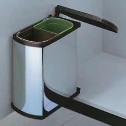 Hailo Duo 3416. Abfallsammler, Edelstahl. - Mülleimer -Haushaltswaren Store 5aa94f8818934b4af66fd9d905cd4c23