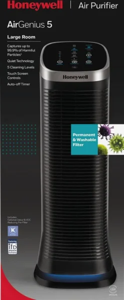 HONEYWELL AirGenius 5 Luftreiniger Schwarz (58 Watt, Raumgröße: 112 M3, IfD) -Haushaltswaren Store 5b84c76989e7eb593130e98ef082faca