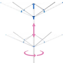 Monzana Wäschespinne Höhenverstellbar 33 M Wäscheleine Inkl. Bodenhülse Deckel Garten Wäscheständer Wäscheschirm Aluminium -Haushaltswaren Store 5ba9e4c3cd0a8d502fda29f1864a49d2