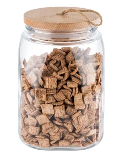 APS Vorratsglas -WOODY- /// 14 X 14 Cm, H: 21,5 Cm /// Glas, Kiefernholz, Silikon /// 2,5 Liter /// 82257 -Haushaltswaren Store 5bb05d9bde184cfd3c2e19cd87347594