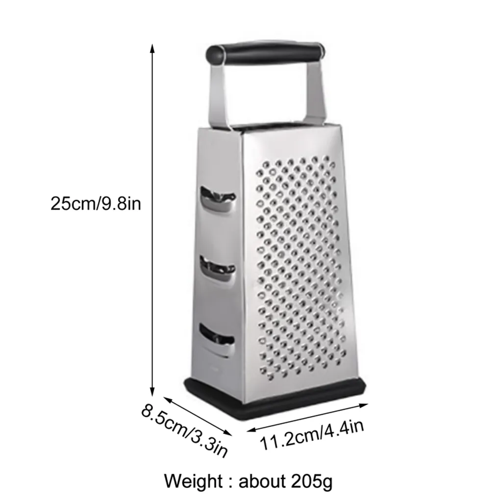 Edelstahl Käsereibe Antihaft Kistenreibe 4 Seiten Für Käse, Gemüse, Ingwer,Karotten 6 Edelstahl Käsereibe Antihaft Kistenreibe 4 Seiten Für Käse, Gemüse, Ingwer,Karotten – Bild 4