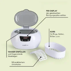 MAXXMEE Ultraschall Reinigungsgerät - 18 Reinigungszeiten - Grau/weiß Ultraschall Reinigungsgerät 600 Ml Timer Display Uhren Schmuck Brillen MAXXMEE 11 MAXXMEE Ultraschall Reinigungsgerät - 18 Reinigungszeiten - Grau/weiß Ultraschall Reinigungsgerät 600 Ml Timer Display Uhren Schmuck Brillen MAXXMEE -Haushaltswaren Store 5c6131f71d284d5b4c0a8b73a8881060