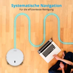 MEDION Saugroboter Mit Wischfunktion Und Systematischer Navigation P20 SW (Modell 2021, 2.000 Pa Saugkraft, Inkl. Fernbedienung, Ladestation, Tierhaar Allergiker Optimiert) -Haushaltswaren Store 5cc6fe3cabaaf19627d5d0c8a718bb65