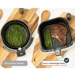 Cosori Premium 5,5-Liter Heißluftfritteuse Mit Spießgestell, Schwarz -Haushaltswaren Store 5cf73c5927c83f2c415b3788cb3ee416
