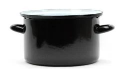 Emailletopf - Suppentopf - Saucentopf - 10l - STANDARD - 28 Cm - Belis - Schwarz