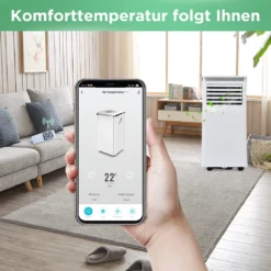 Merax 3in1 Mobile Klimagerät 9000 BTU Klimaanlage Mit Entfeuchtung, Fernbedienung Und Abluftschlauch, Klimaanlage Für Räume Bis 100 M³, Ventilationsfunktion Und 24h-Timer, 1003W[EEK A] -Haushaltswaren Store 606dd21d21fb133a22ebffb80a3159e7