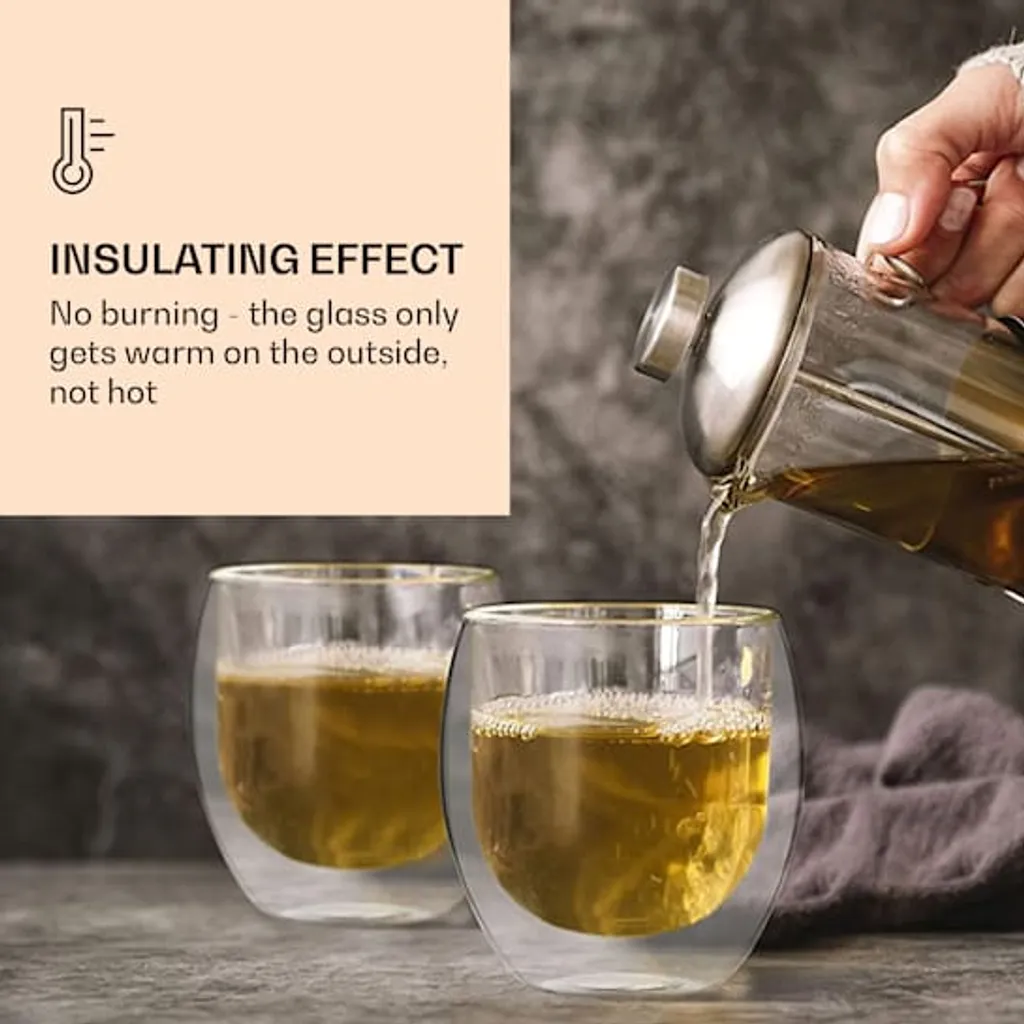 DUOS 4X 410ml Jumbo Doppelwandige Thermo-Gläser + 4X Edelstahl-LÖFFEL, Für Latte Macchiato, Cocktails, Vorspeisen By Feelino 4 DUOS 4X 410ml Jumbo Doppelwandige Thermo-Gläser + 4X Edelstahl-LÖFFEL, Für Latte Macchiato, Cocktails, Vorspeisen By Feelino – Bild 2