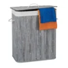 Relaxdays 1 X Wäschekorb Bambus Mit 2 Fächern Grau -Haushaltswaren Store 6274b0e2af8cf7d2719f1987f4bc7a4a