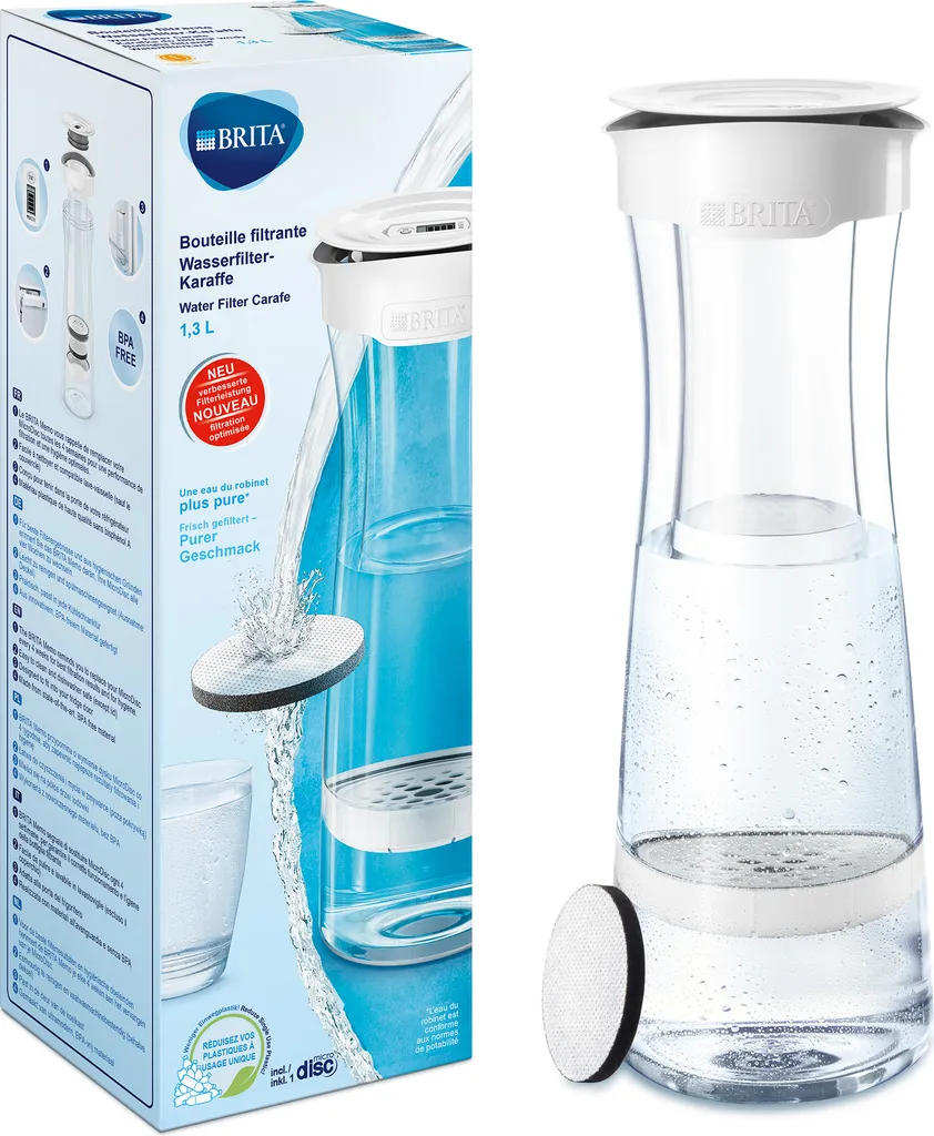 BRITA Wasserfilter-Karaffe Weiß-grau 3 BRITA Wasserfilter-Karaffe Weiß-grau