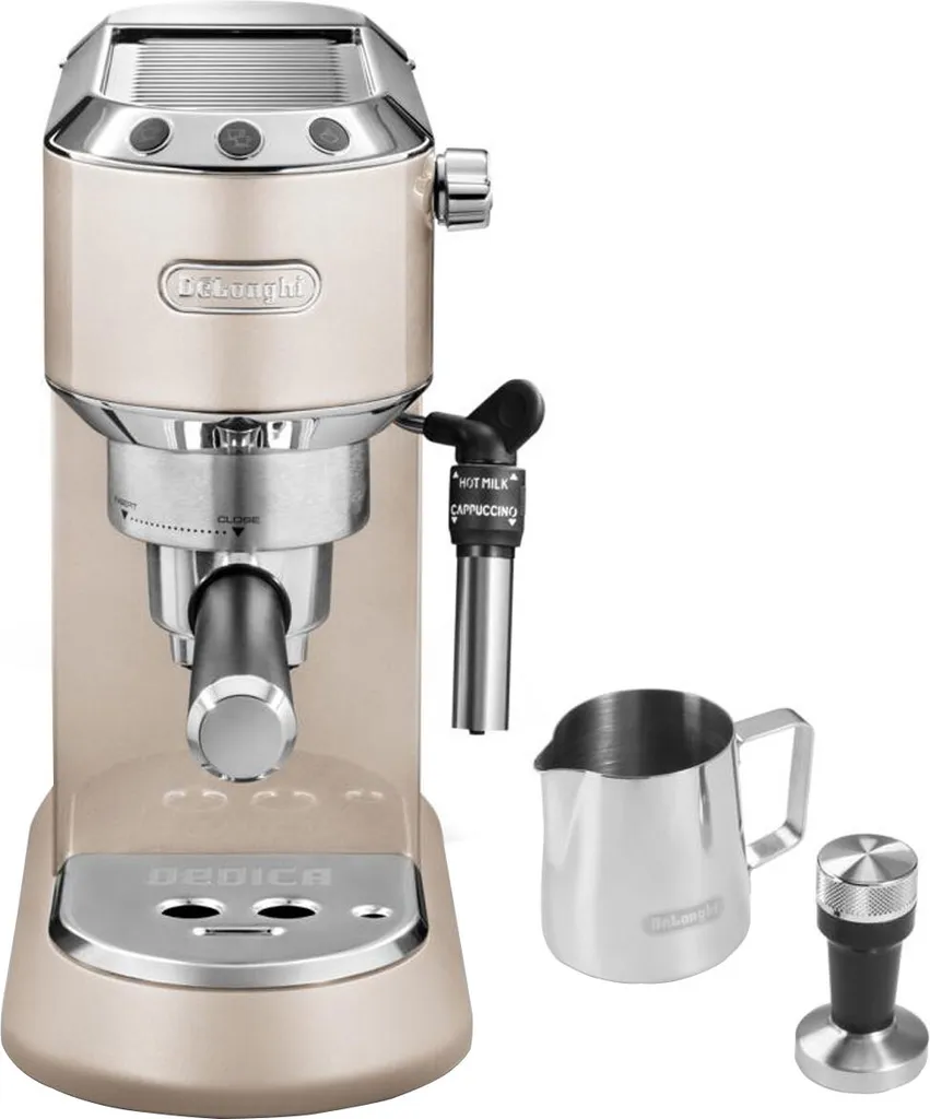 De'Longhi Delonghi Kaffeemaschine Dedica Metallics EC785.BG Pumpendruck 15 Bar, Eingebauter Milchaufschäumer, Manuell, 1300 W, Beige 10 De'Longhi Delonghi Kaffeemaschine Dedica Metallics EC785.BG Pumpendruck 15 Bar, Eingebauter Milchaufschäumer, Manuell, 1300 W, Beige – Bild 8