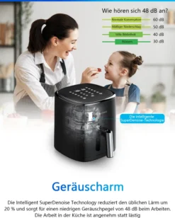 Proscenic T22 Heißluftfritteuse, App Und Sprachsteuerung, 5L XXL Luftfritteuse, Airfryer Mit Großem Digitalem LED Display, Vorheizen&Warm Halten, 100 Rezepte,ohne Öl, Schwarz, Edelstahl -Haushaltswaren Store 64bb920baa5ef2744f1da0fb3fb33d38