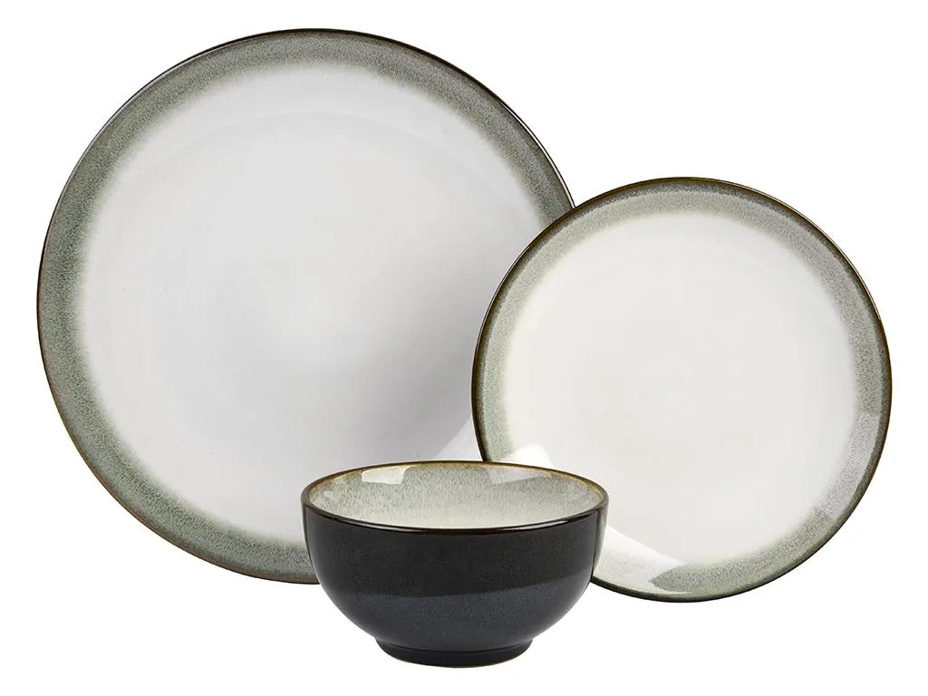 Tafelservice Steingut - 18-teilig - Khaki & Elfenbein - ALGA Von SIA 3 Tafelservice Steingut - 18-teilig - Khaki & Elfenbein - ALGA Von SIA