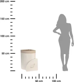 Bathroom Solutions Eck-Wäschekorb Bambus Weiß -Haushaltswaren Store 6543b487a633435702b1c414d4ead9e6