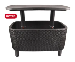 Keter Garden Bar 2in1 Tisch, Bar Mit Kühlbehälter Bevy Cool Bar Rattan -Haushaltswaren Store 657994ec9783dfe1730e75985dc72a33