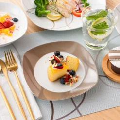 VEWEET Tafelservice 'Nikita' Aus Porzellan, 24 Teilig Geschirrset Beinhatlet Müslischalen, Dessertteller, Speiseteller Und Suppenteller, Geschirrservice Für 6 Personen -Haushaltswaren Store 666efc7366917b1883b2a06b2b2c9d54