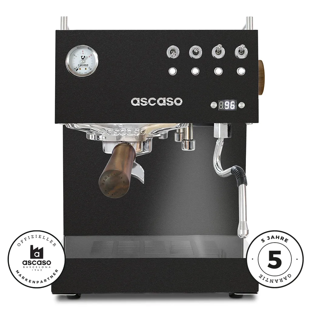 Ascaso Steel Duo PID In Schwarz Mit Holz 3 Ascaso Steel Duo PID In Schwarz Mit Holz